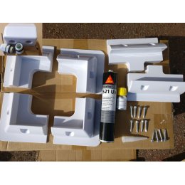 Båt- och husbilsmontage 2xstor solpanel -Komplett kit